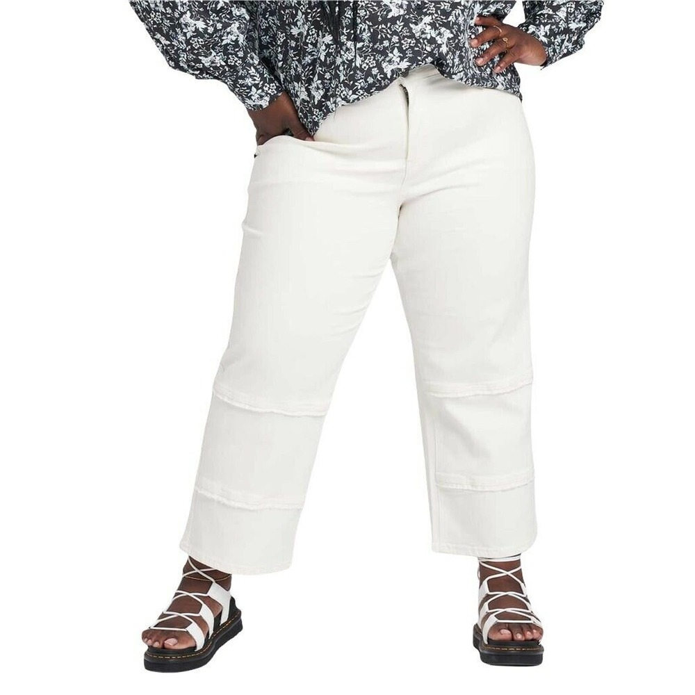 Erdem x Universal Standard Hana White Patchwork Jeans Size 8 New